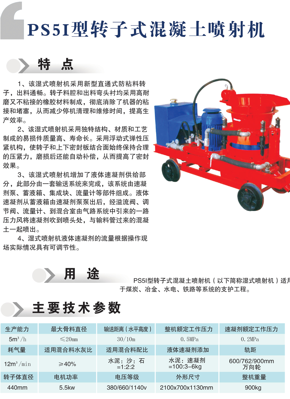 PS5I型轉子式混凝土噴射機-1